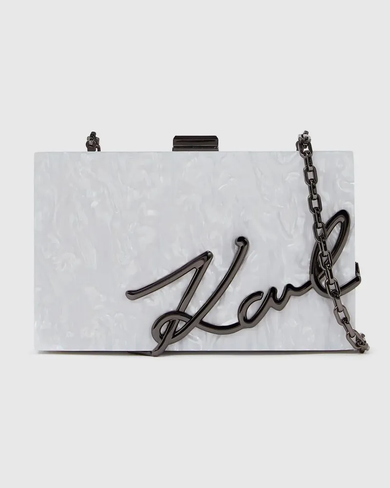 Karl Lagerfeld K/soirée clutch, Damen, Off White, Größe Off