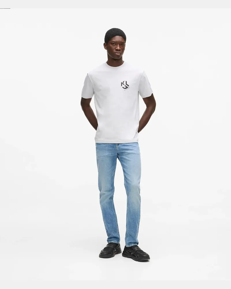 Karl Lagerfeld Hellblaue Slim-fit-jeans, Herren, Gewaschenes Hellblau, Größe Gewaschenes