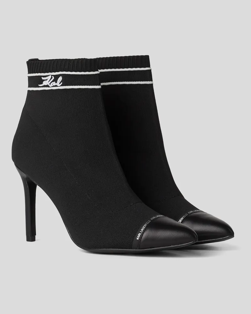 Karl Lagerfeld Pandara signia Stiefel In Strick-optik, Frau, Schwarz, Größe Schwarz