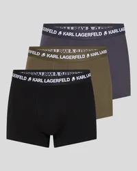 Karl Lagerfeld Mehrfarbige Boxershorts mit Karl-logo – 3er-pack, Mann, Taupe Taupe