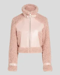 Karl Lagerfeld Jacke aus Lammfell-imitat, Frau, Rose Smoke Rose