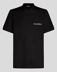 Karl Lagerfeld Poloshirt mit Karl-logo, Mann, Schwarz Schwarz