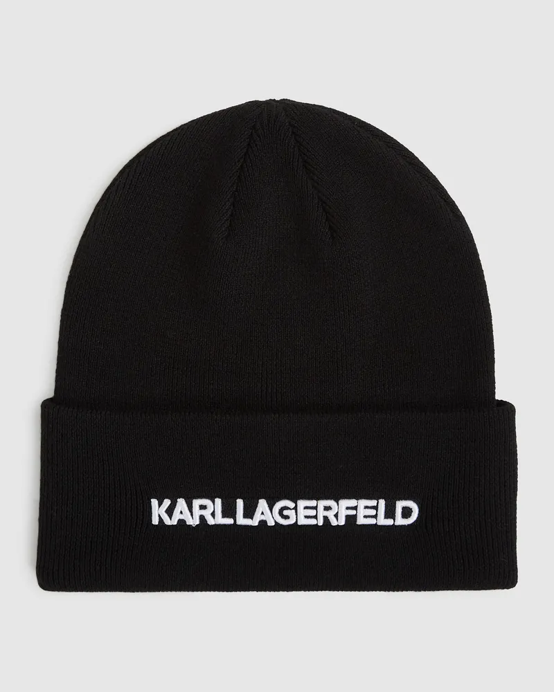 Karl Lagerfeld Mütze Mit Logo, Herren, Schwarz, Größe Schwarz
