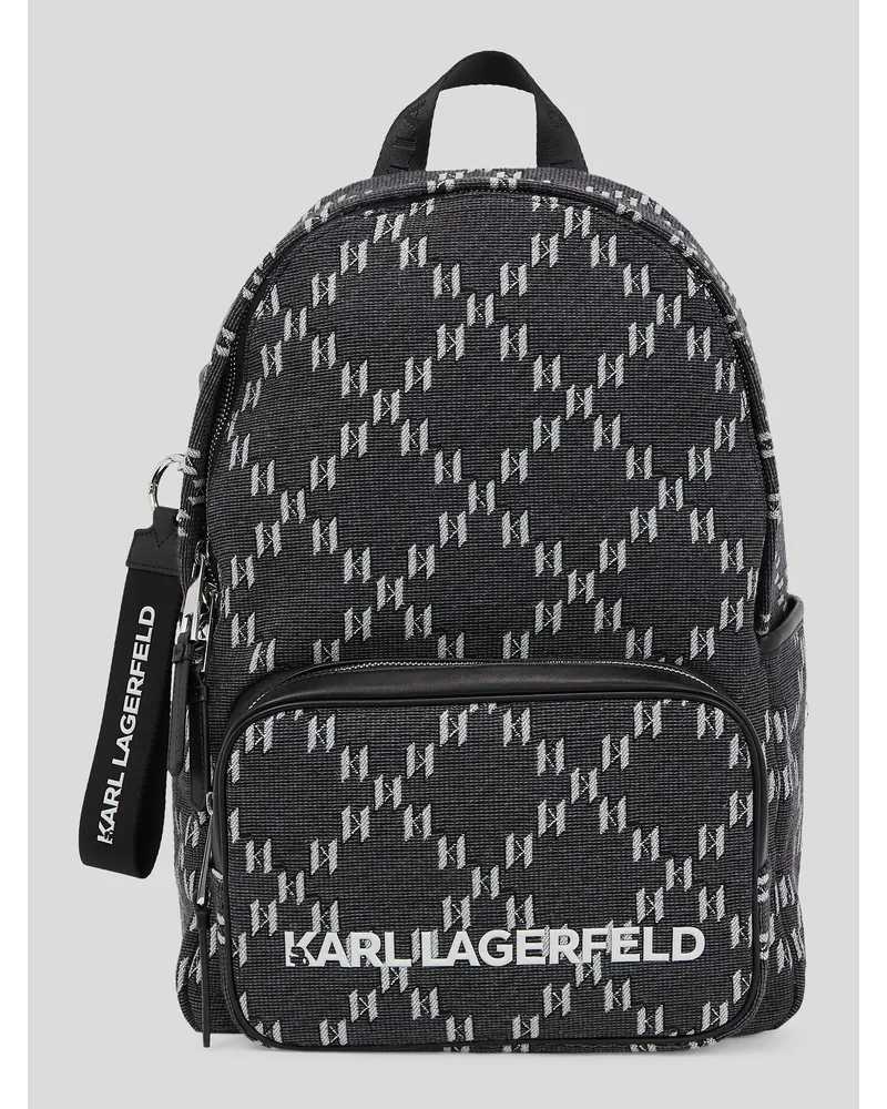 Karl Lagerfeld K/monogram jacquard-rucksack, Mann, Grau Grau