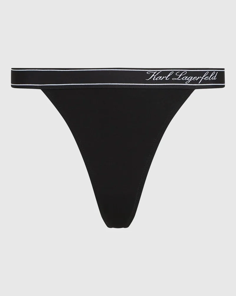 Karl Lagerfeld Streifen-tanga, Female, Schwarz, Size Black