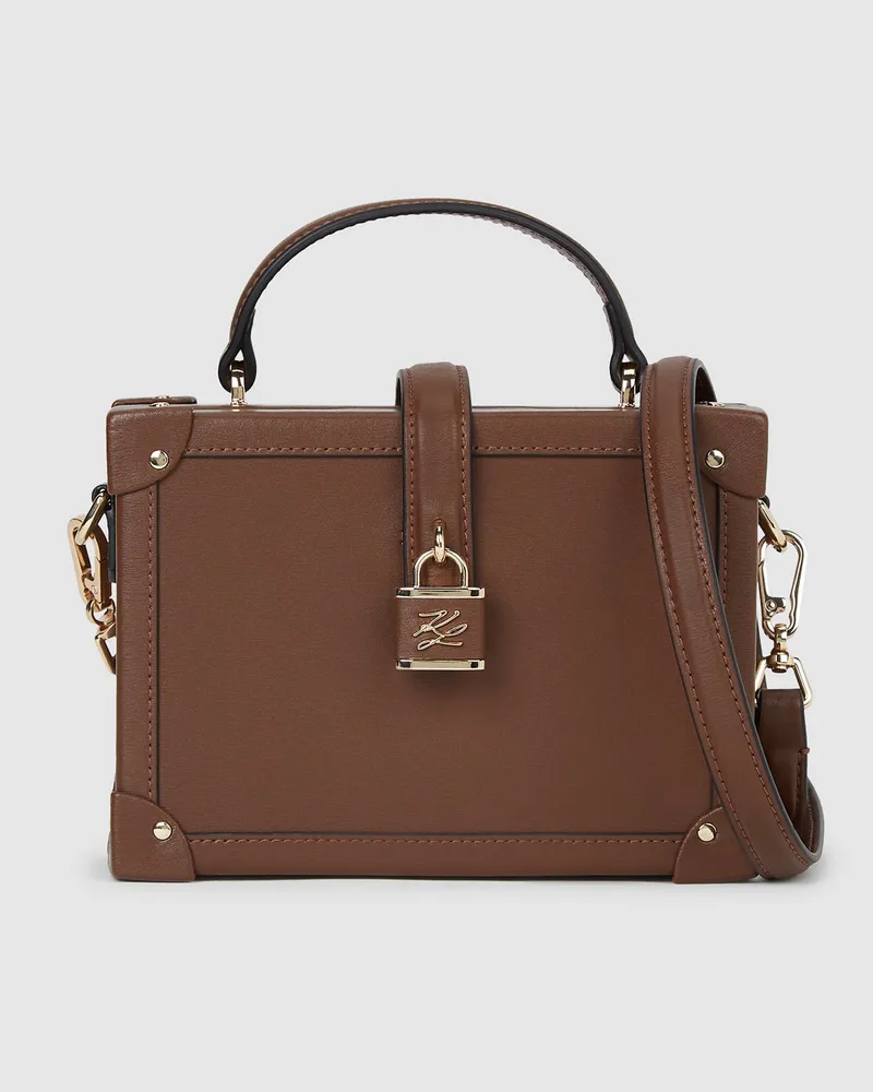 Karl Lagerfeld K/autograph Trunk Bag Mit Vorhängeschloss, Damen, Sedona-navy, Größe Sedona-navy