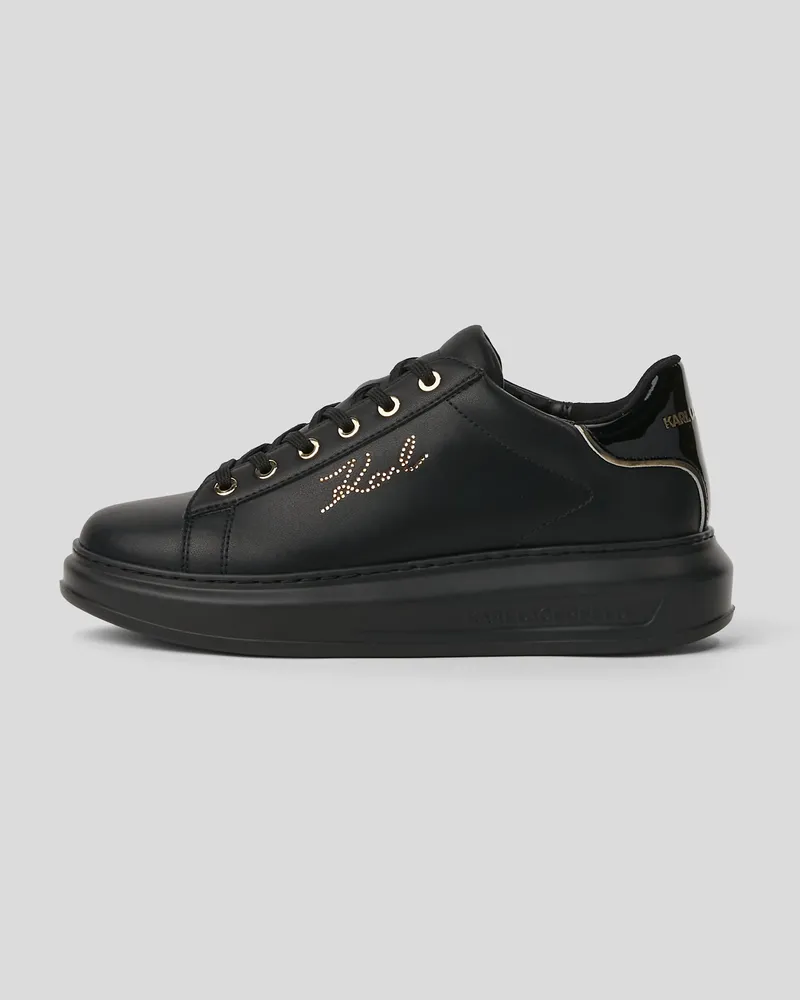 Karl Lagerfeld Kapri Strass Sneakers, Damen, Schwarz/gold, Größe Schwarz