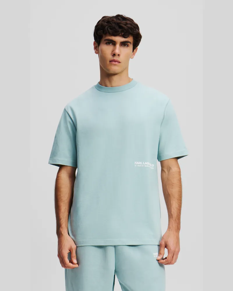 Karl Lagerfeld Rue St-guillaume T-shirt, Mann, Blau, Größe Blau