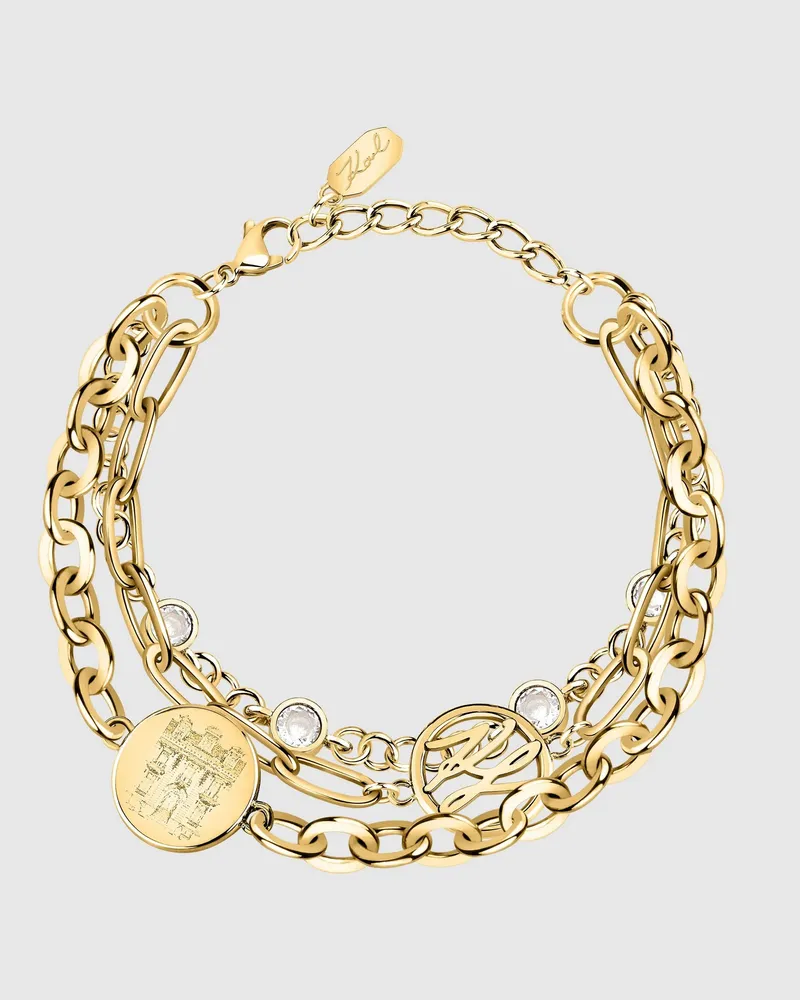 Karl Lagerfeld Maison De Karl-armband Mit Anhänger, Damen, Gold, Größe Gold