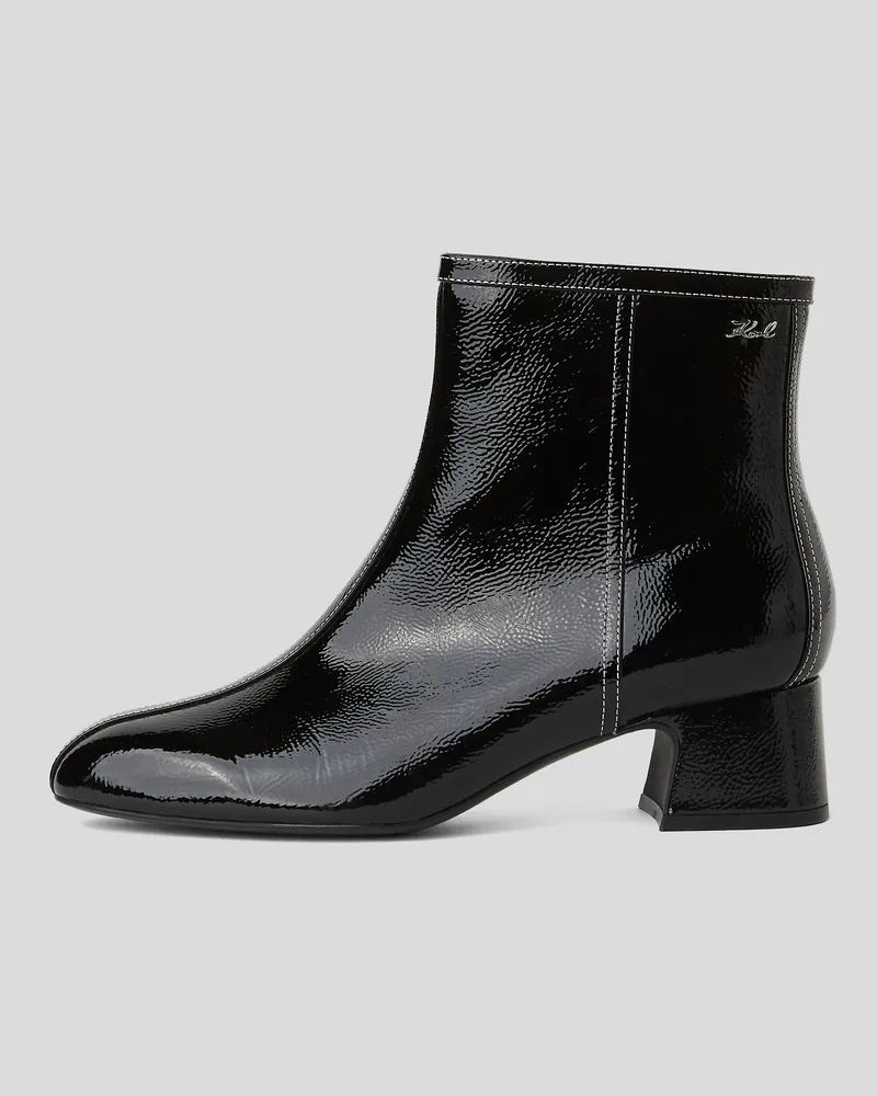 Karl Lagerfeld Bonnie Stiefeletten Mit Reißverschluss Am Knöchel, Frau, Schwarz, Größe Schwarz