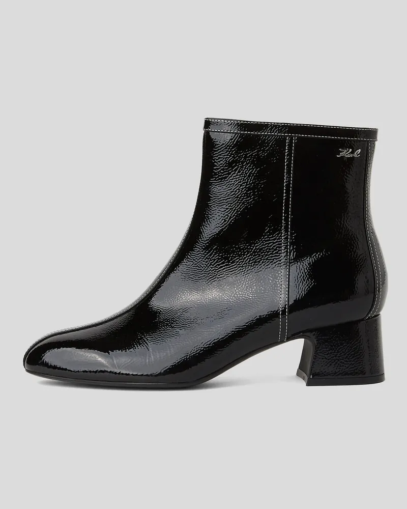 Karl Lagerfeld Bonnie Stiefeletten Mit Reißverschluss Am Knöchel, Damen, Schwarz, Größe Schwarz