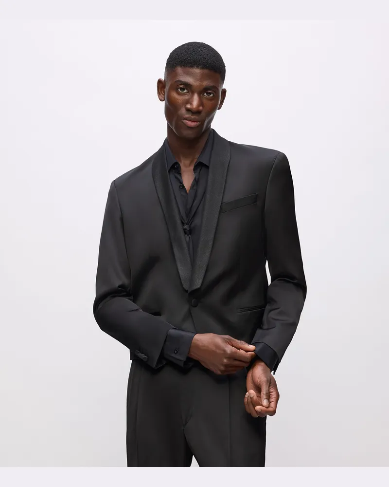 Karl Lagerfeld Kl Studio Kurzer Blazer, Herren, Schwarz, Größe Schwarz