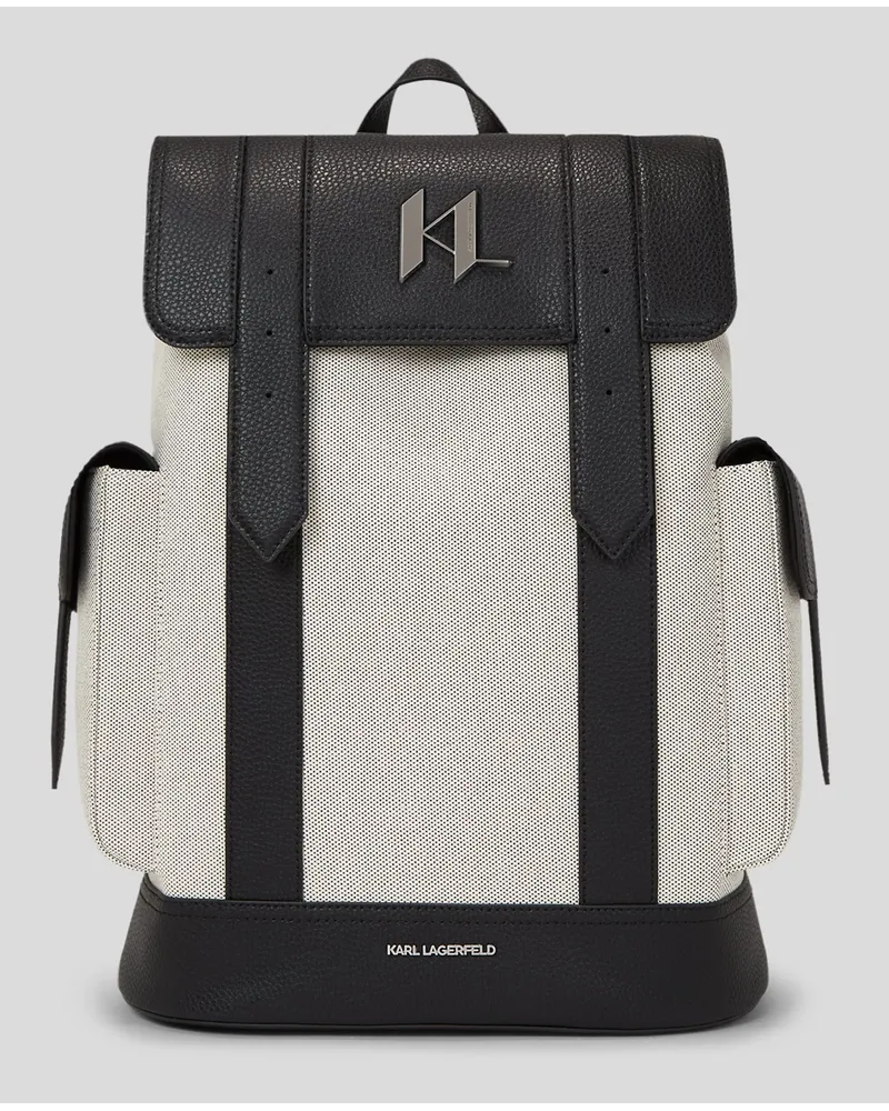 Karl Lagerfeld K/plak rucksack aus Canvas, Mann, Canvas/schwarz Canvas
