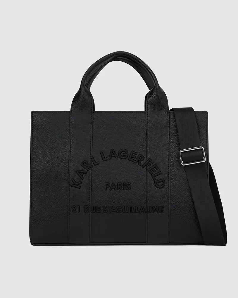 Karl Lagerfeld Rue St-guillaume Mittelgroße Tote Bag, Damen, Schwarz, Größe Schwarz
