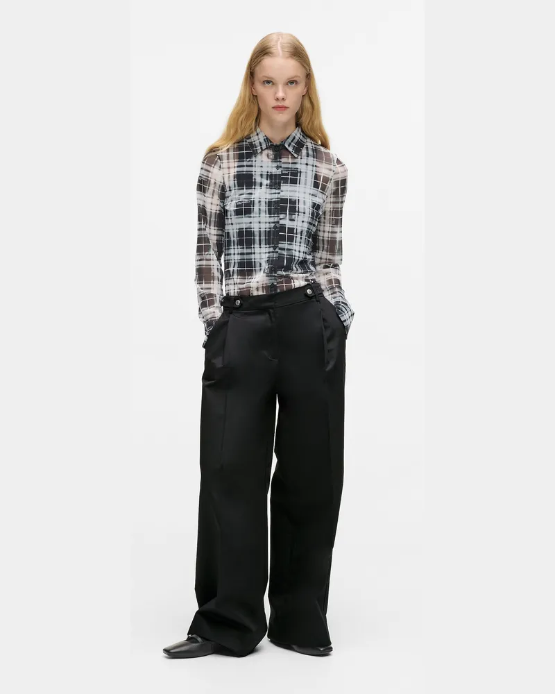 Karl Lagerfeld Weite, Taillierte Hosen, Damen, Gewaschenes Schwarz, Größe Gewaschenes