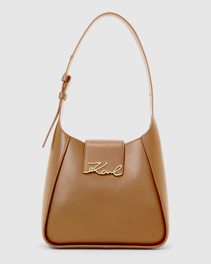 Karl Lagerfeld K/signature Hobo-tasche, Damen, Karamell, Größe Karamell