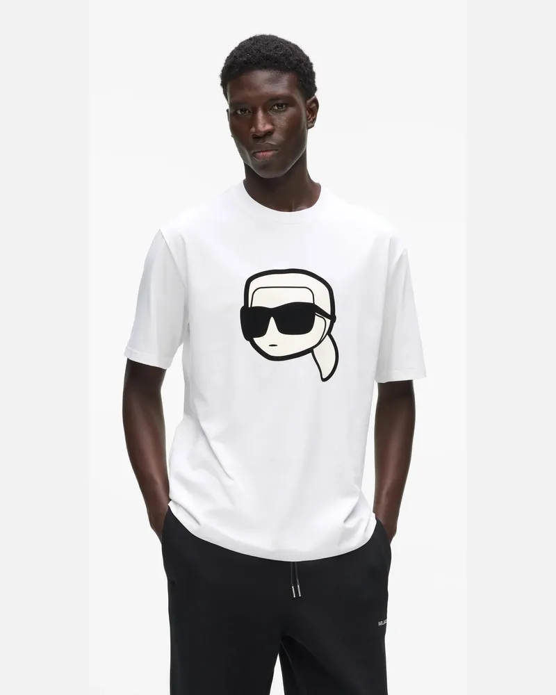 Karl Lagerfeld Großes Ikon T-shirt, Male, Weiss, Size White