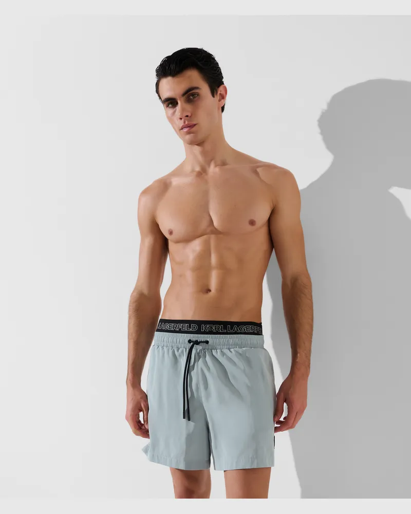 Karl Lagerfeld Ikon board-shorts, Mann, Schiefer, Größe Schiefer