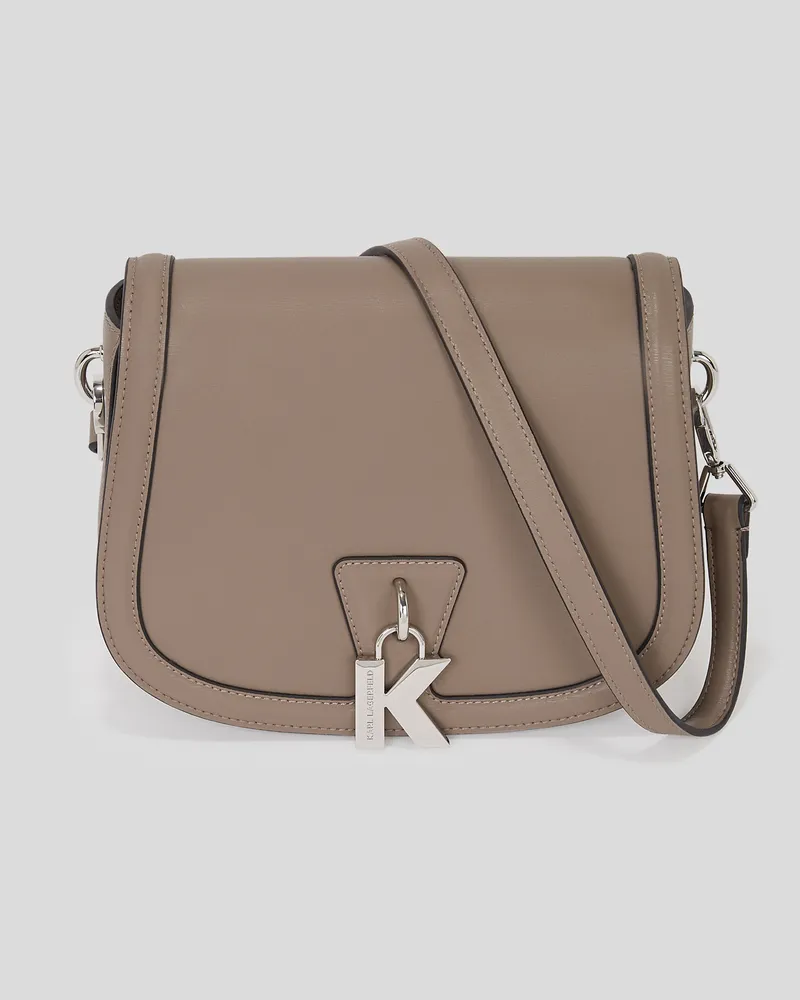 Karl Lagerfeld K/lock Mittelgrosse Umhängetasche, Frau, Aschgrau, Größe Aschgrau