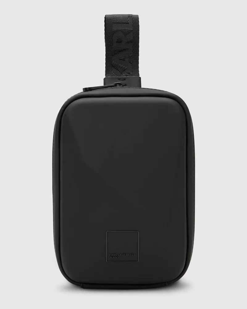 Karl Lagerfeld Kleine Crossbody-tasche Aus Hartschale, Male, Schwarz, Size Black