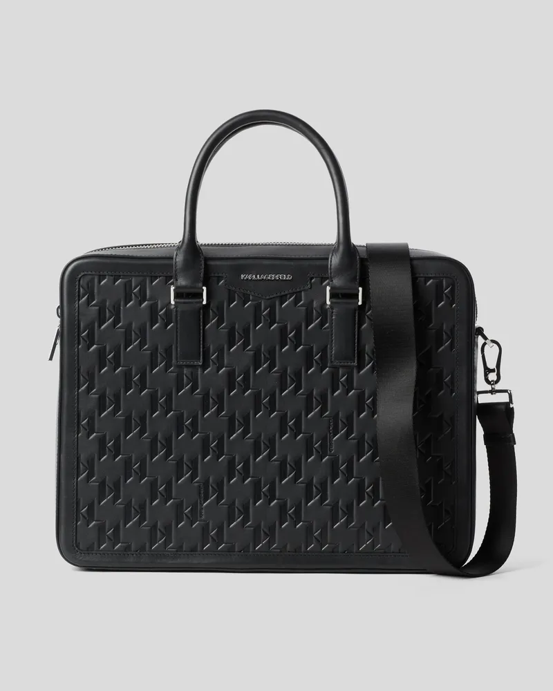 Karl Lagerfeld K/loom Aktentasche Aus Leder, Mann, Schwarz, Größe Schwarz
