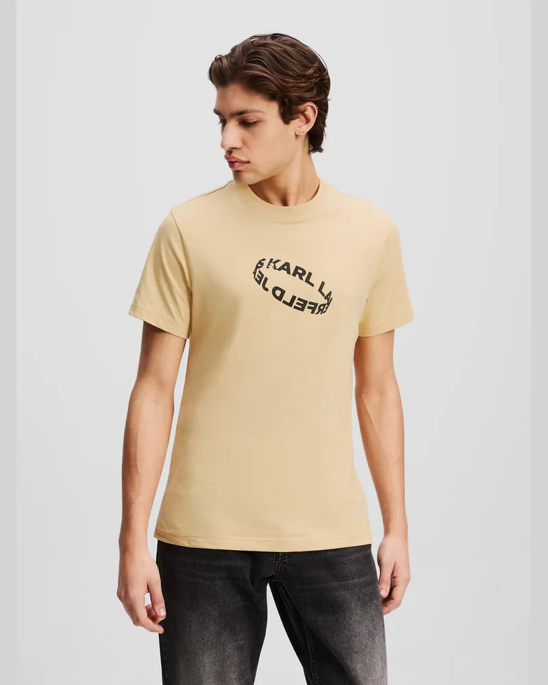 Karl Lagerfeld T-shirt Mit Ring-logo, Mann, Croissant, Größe Croissant