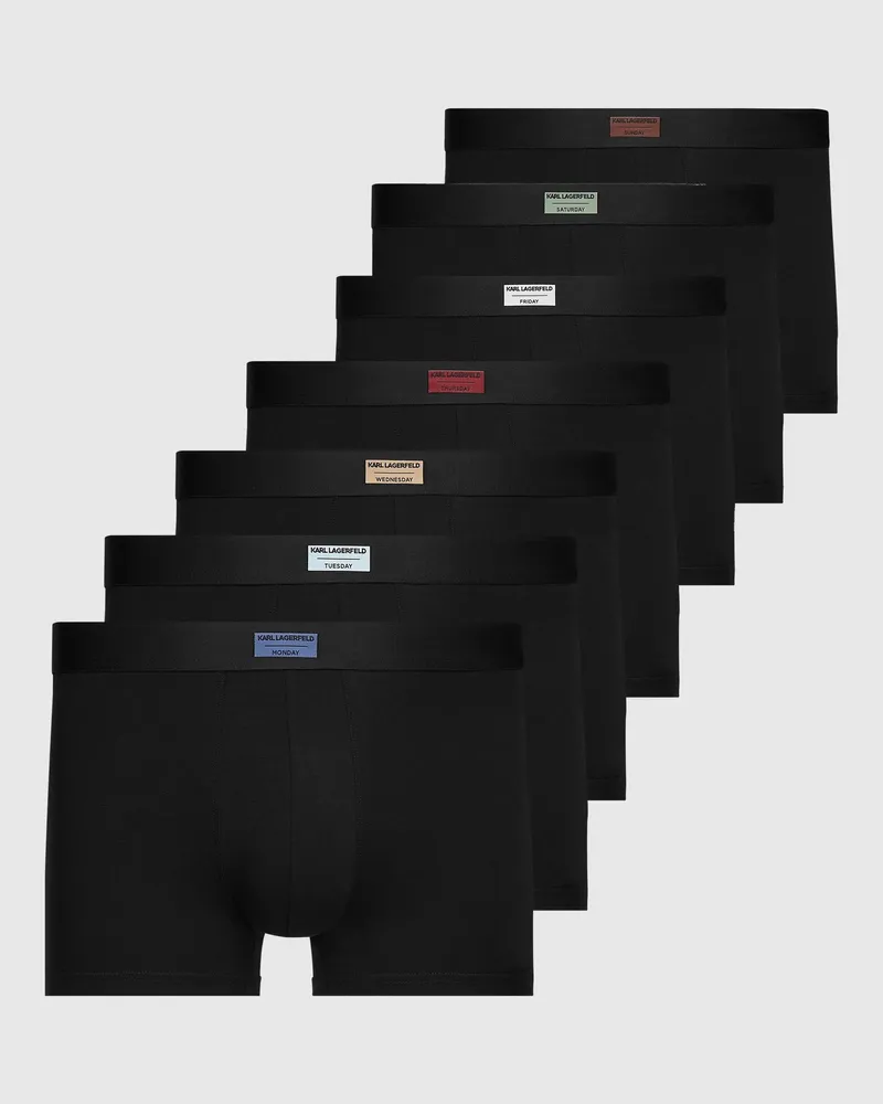 Karl Lagerfeld Boxershorts Mit Wochentagen – 7er-pack, Male, Schwarz, Size Black