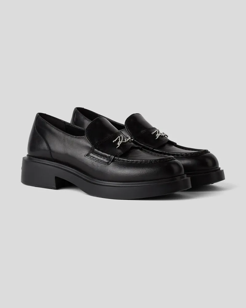 Karl Lagerfeld Macie signia Strassbesetzte Halbschuhe, Frau, Schwarz, Größe Schwarz