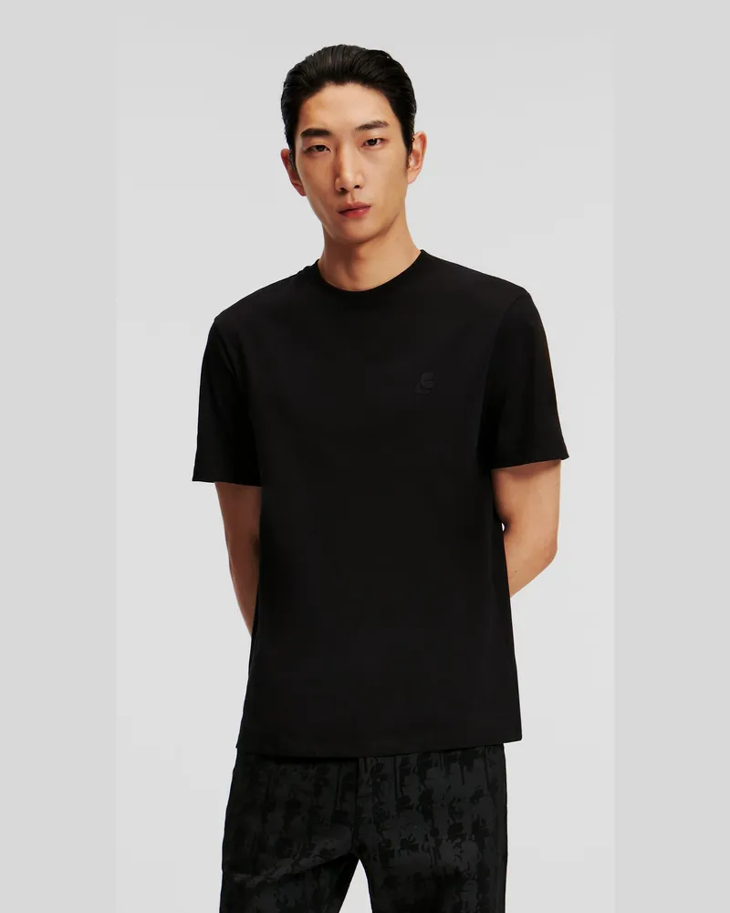 Karl Lagerfeld Kameo T-shirt, Herren, Schwarz, Größe Schwarz