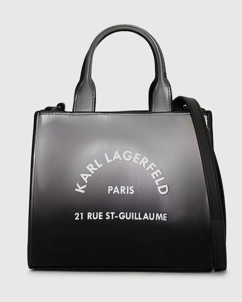 Karl Lagerfeld Rue St-guillaume Mini-tote-bag Im Dégradé-look, Damen, Schwarz-grau-verlauf, Größe Schwarz-grau-verlauf