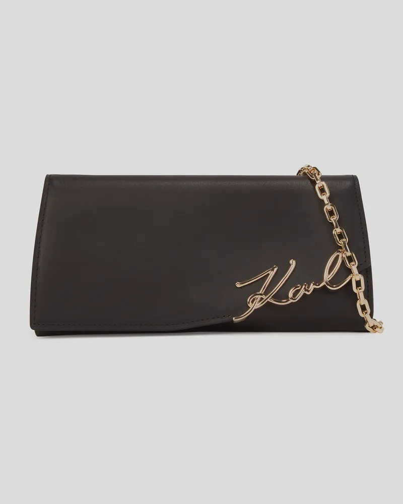 Karl Lagerfeld K/signature Crossbody-geldbörse, Frau, Schwarz/Gold, Größe Schwarz