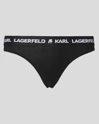 Karl Lagerfeld Tanga mit Karl-logo, Frau, Schwarz Schwarz