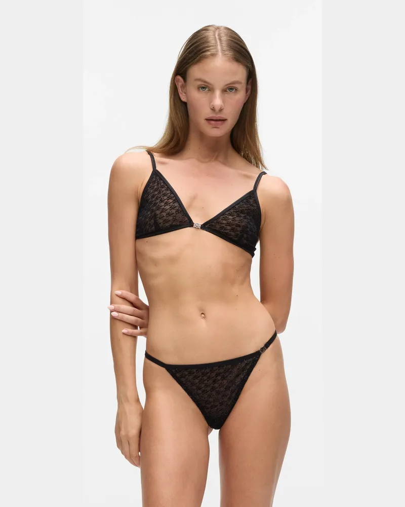 Karl Lagerfeld Autograph-triangel-bh Aus Netzstoff, Damen, Netz, Größe Netz