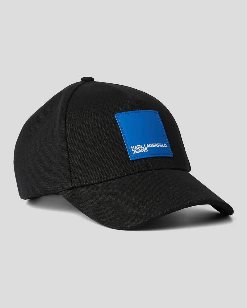 Karl Lagerfeld Kappe Mit Logo-aufnäher, Mann, Schwarz, Größe Schwarz