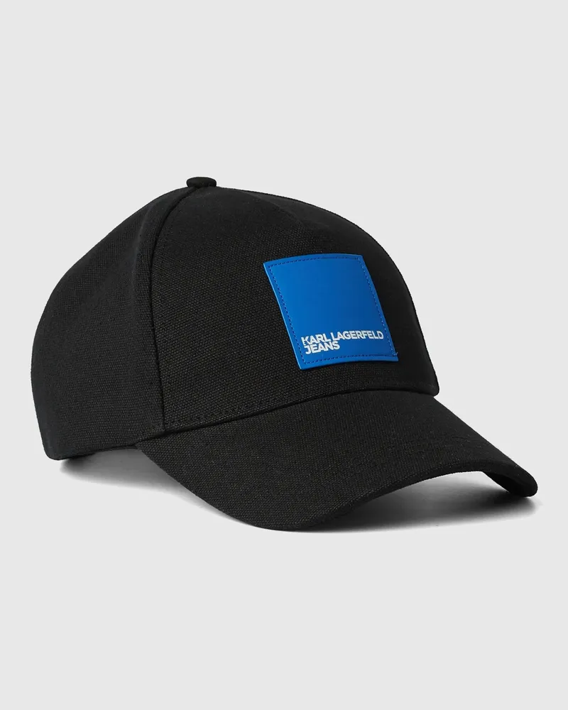 Karl Lagerfeld Kappe Mit Logo-aufnäher, Herren, Schwarz, Größe Schwarz