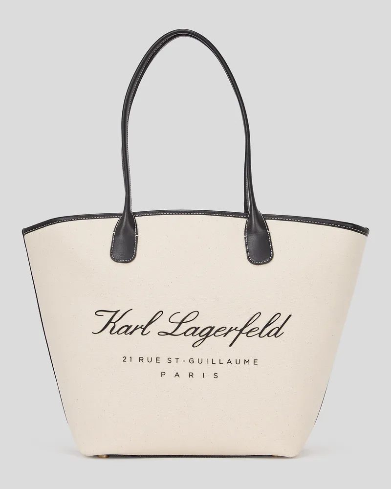 Karl Lagerfeld Hotel karl Mittelgrosse Tote-bag, Frau, Natur/Schwarz, Größe Natur