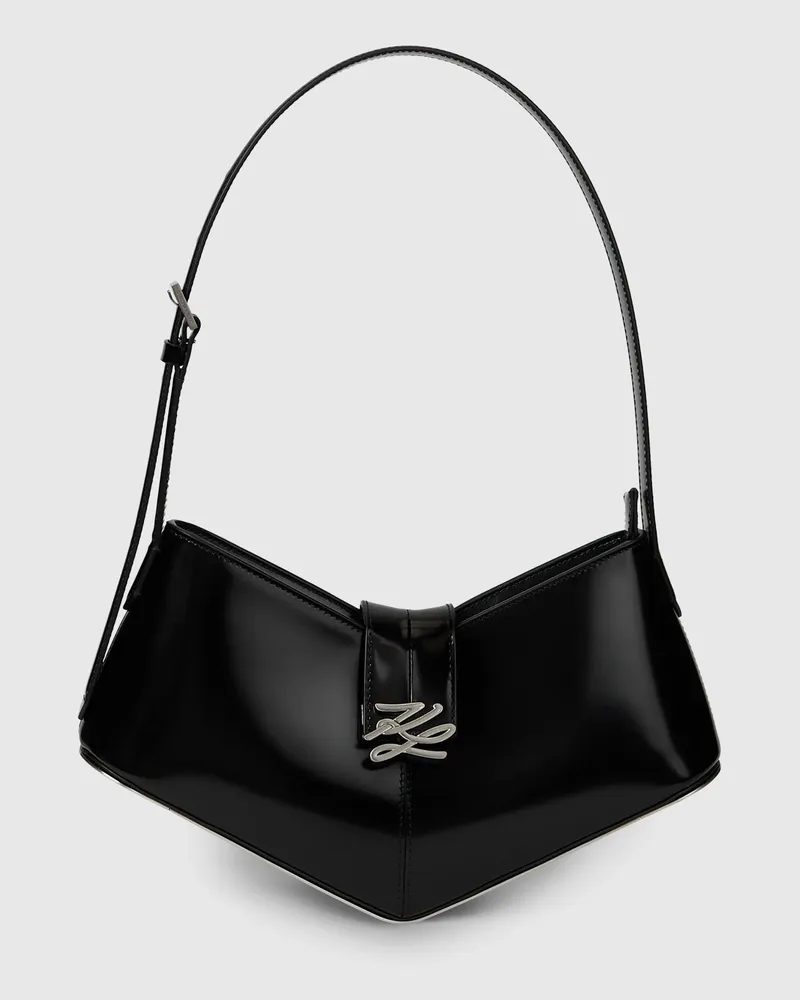 Karl Lagerfeld K/studio Autograph Schultertasche, Damen, Schwarz-nickel, Größe Schwarz-nickel