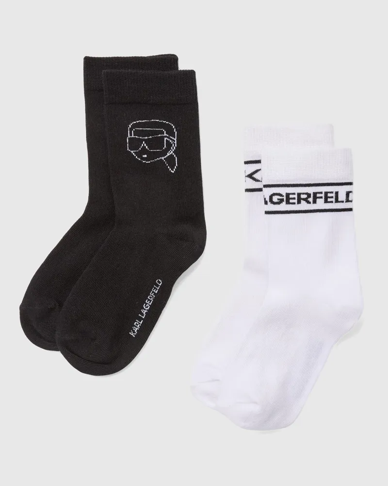 Karl Lagerfeld Ikon-socken Für Jungen – 2er-pack, Weiss, Größe Weiss