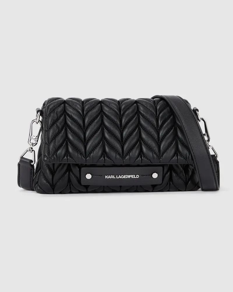 Karl Lagerfeld K/weave Umhängetasche, Damen, Schwarz-nickel, Größe Schwarz-nickel