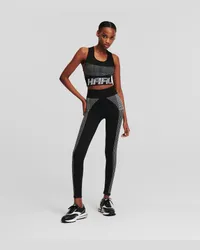 Karl Lagerfeld Nahtlose Athleisure-leggings, Frau, Schwarz Schwarz