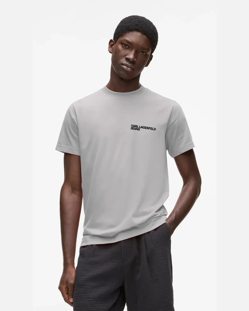 Karl Lagerfeld Schmal Geschnittenes T-shirt, Herren, Wald-dill-mittelalter, Größe Wald-dill-mittelalter