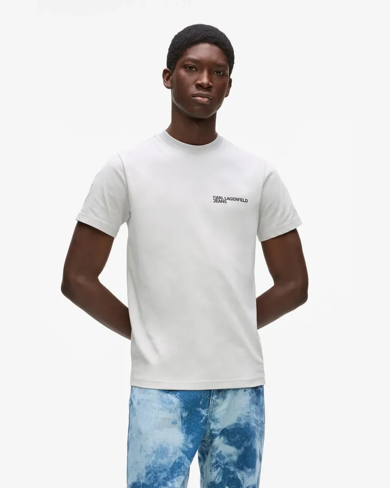 Karl Lagerfeld Schmal Geschnittenes T-shirt, Herren, Wald-dill-mittelalter, Größe Wald-dill-mittelalter
