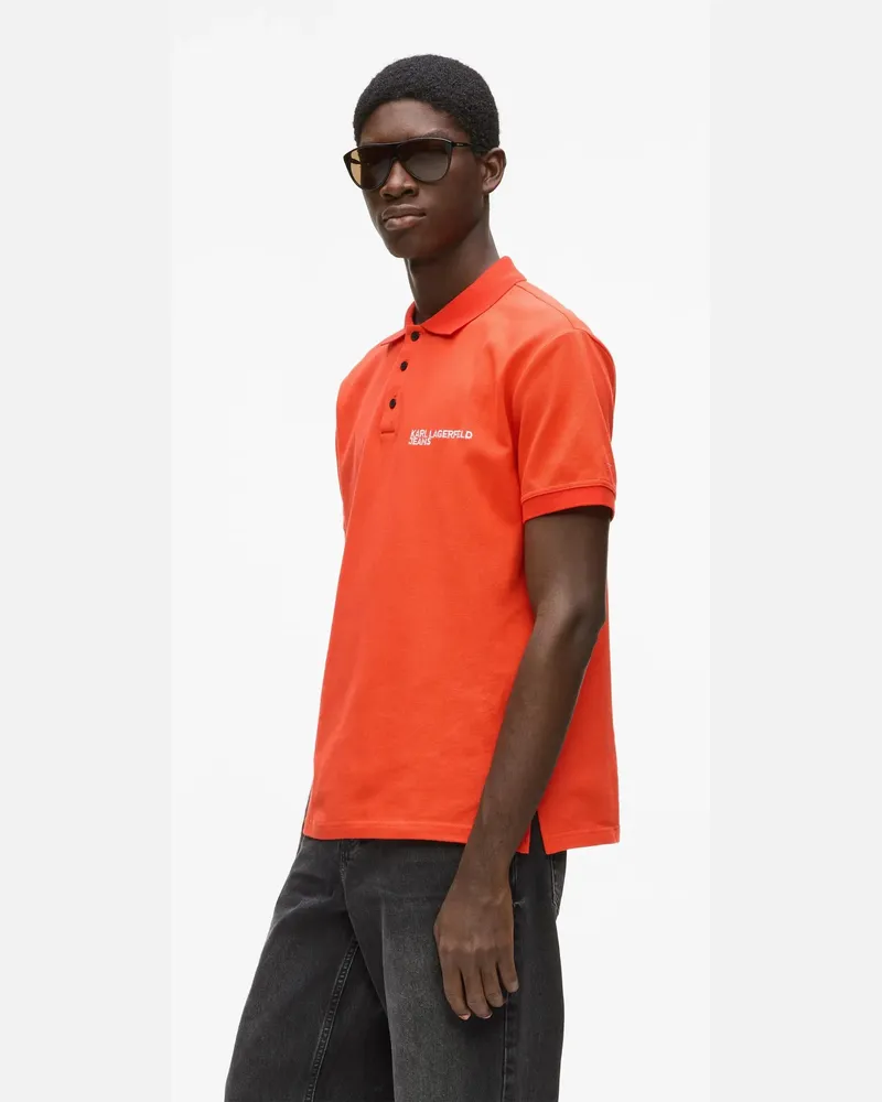 Karl Lagerfeld Polohemd Mit Logo, Herren, Schwarze Streifen, Größe Schwarze