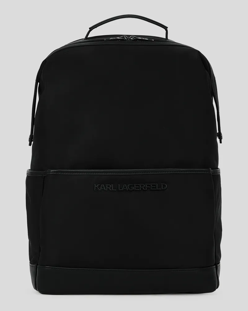 Karl Lagerfeld K/essential Rucksack Aus Nylon, Mann, Schwarz, Größe Schwarz
