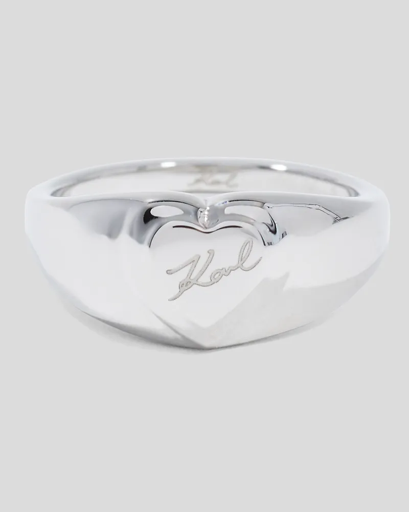 Karl Lagerfeld Karl Signature Herzring, Frau, Silver