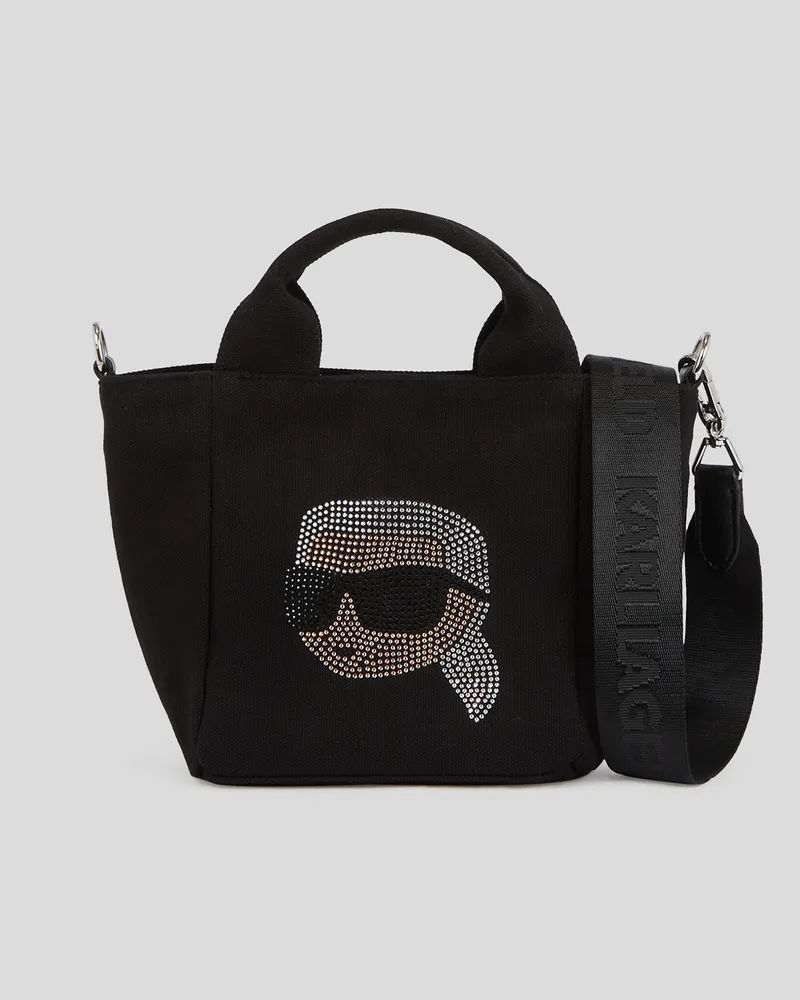 Karl Lagerfeld Ikon karl-tote-bag Mit Strass, Frau, Schwarz, Größe Schwarz