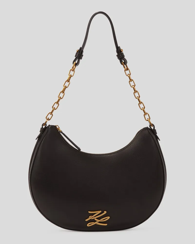 Karl Lagerfeld K/autograph Mond-schultertasche, Damen, Schwarz, Größe Schwarz