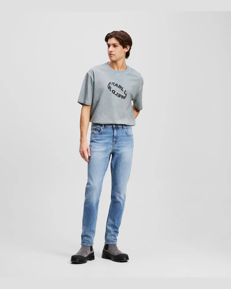Karl Lagerfeld Slim-jeans, Mann, Visuell gewaschenes Mittelblau, Größe Visuell