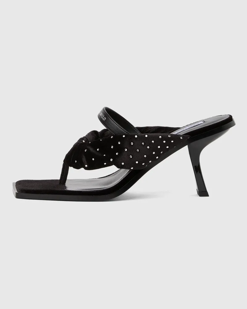 Karl Lagerfeld Karmel Sandalen Mit Absatz, Damen, Schwarz, Größe Schwarz