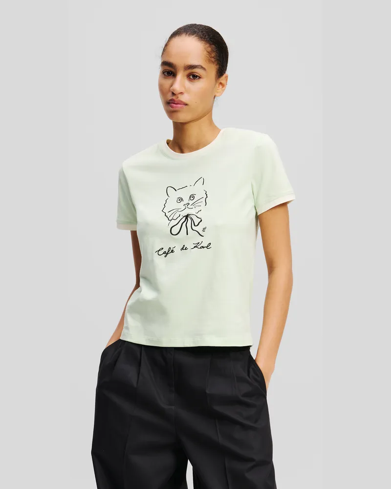 Karl Lagerfeld Kl X Jorge Parra T-shirt Mit Slim-fit Und Choupette-motiv, Frau, Spray, Größe Spray